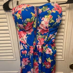 A front zip-up romper
